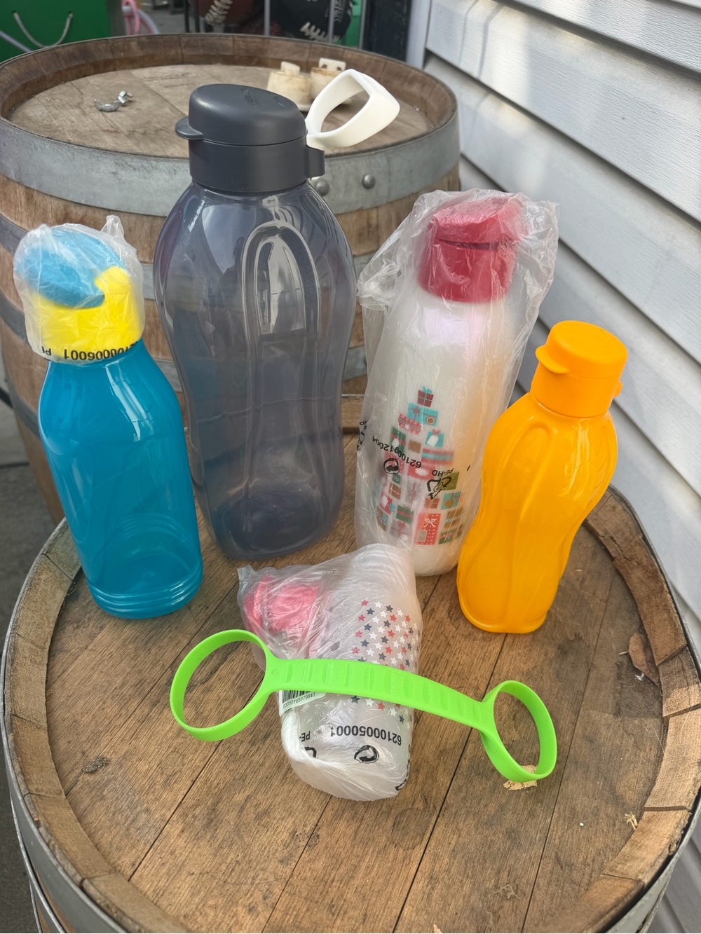 Assorted 5 Reusable Tupperware Water Bottles